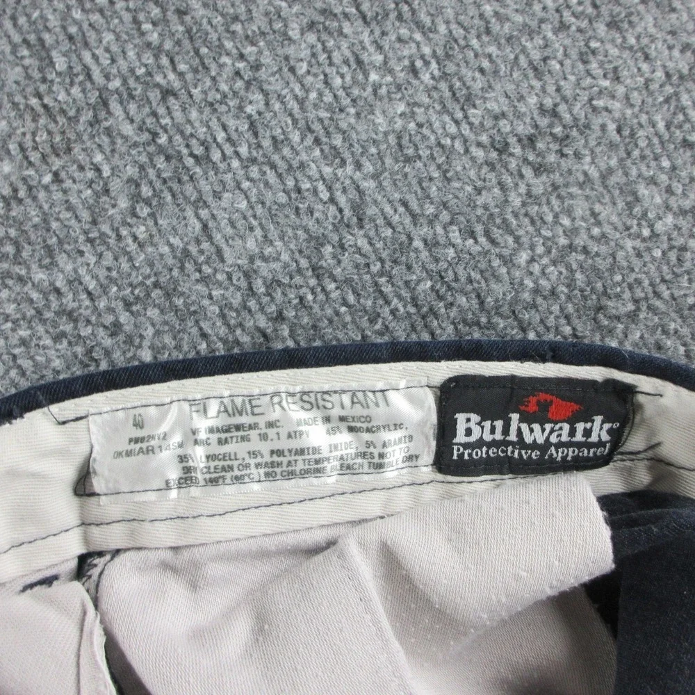 Bulwark FR Cargo Pants Mens 40x29 Blue Flame Resistant Workwear Relaxed Fit